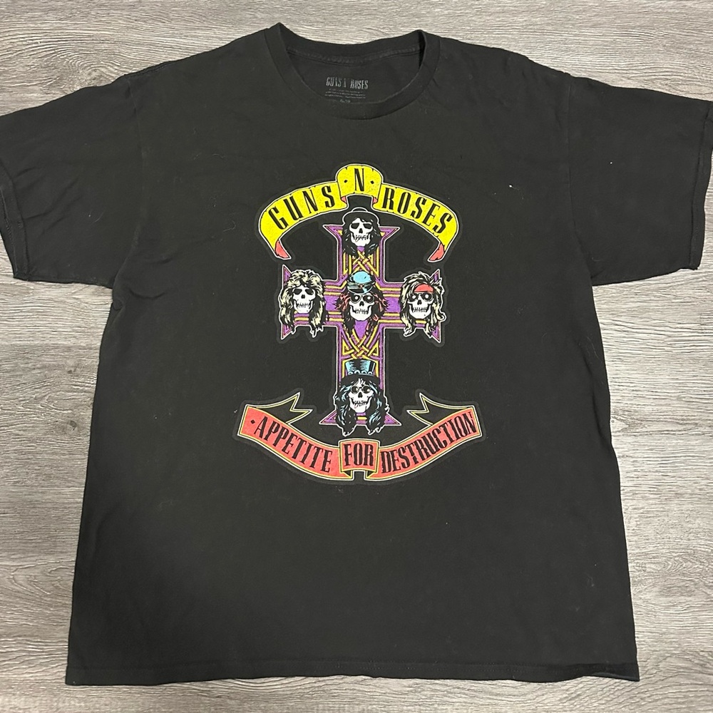 Vintage- Y2K Guns And Roses Appetite For Destruction Black T-Shirt Men's S